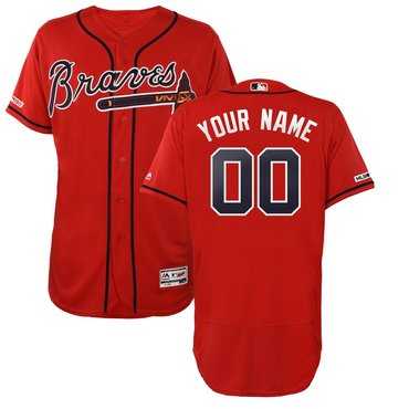 Atlanta Braves Red Customized 150th Patch Flexbase Jersey,We sell and wholesale Atlanta Braves Red Customized 150th Patch Flexbase Jersey on line form chian!